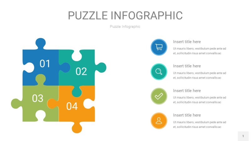 彩色拼图PPT图表1
