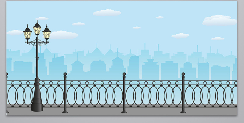 矢量城市风光素材背景