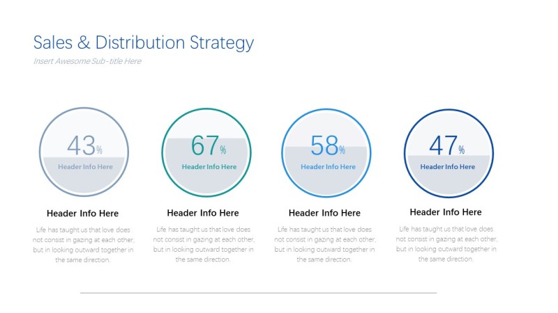 蓝色淡雅商务PPT图表-16