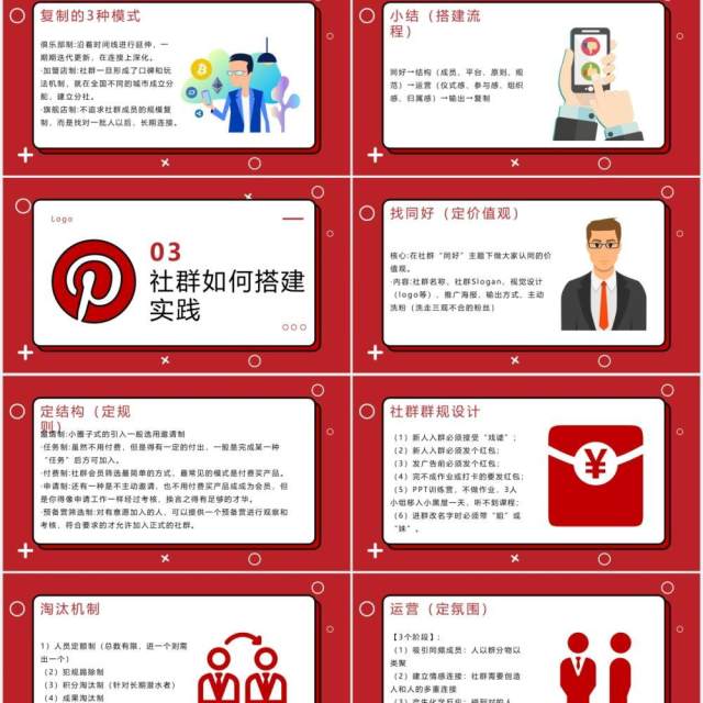 红色简约社群营销实战手册运营PPT模板 红色简约社群营销实战手册运营PPT模板