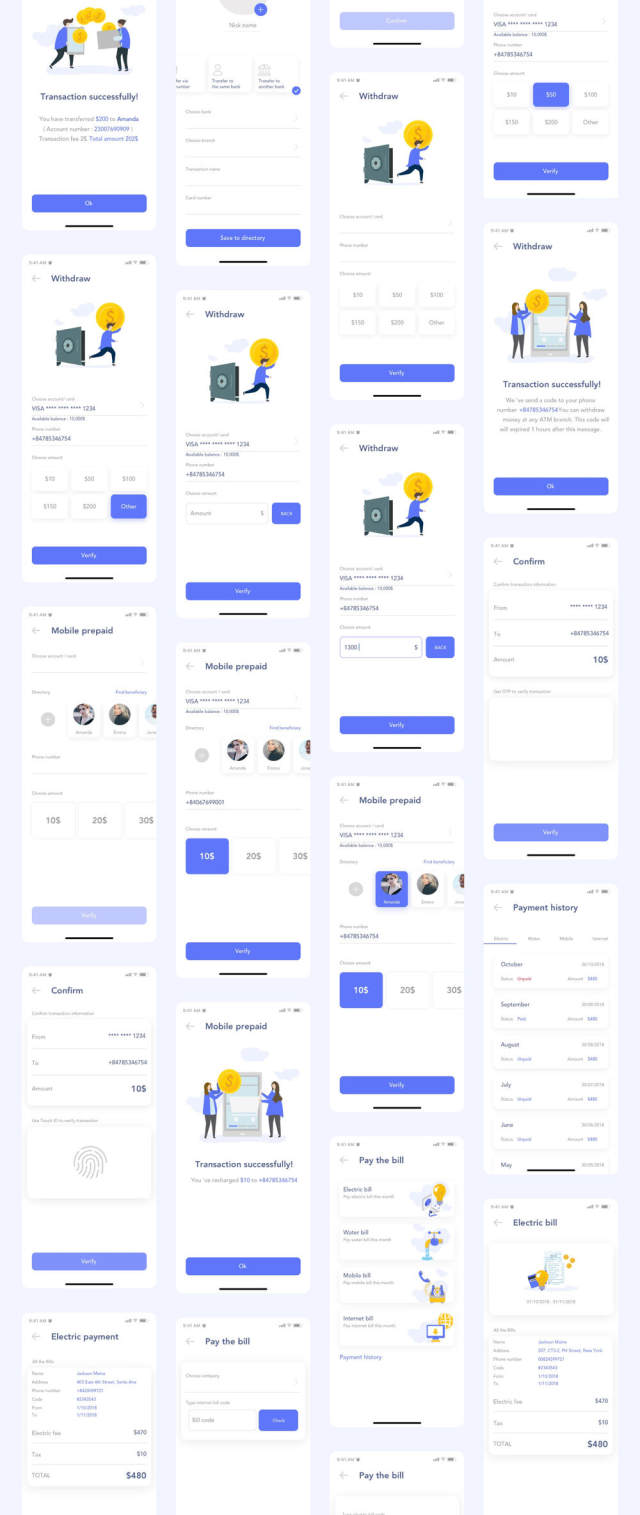 银行,金融和加密钱包应用UI工具包,MooBank UI工具包 银行,金融和加密钱包应用UI工具包,MooBank UI工具包