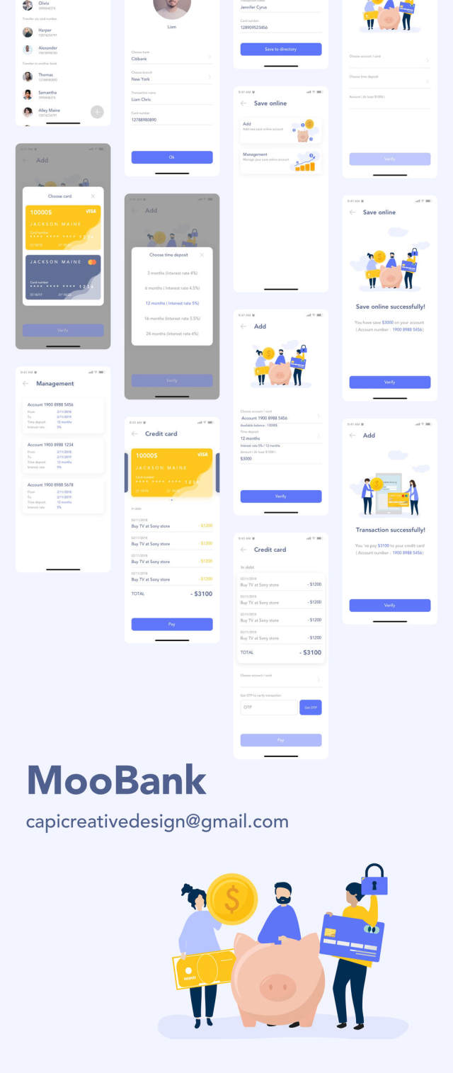 银行,金融和加密钱包应用UI工具包,MooBank UI工具包 银行,金融和加密钱包应用UI工具包,MooBank UI工具包