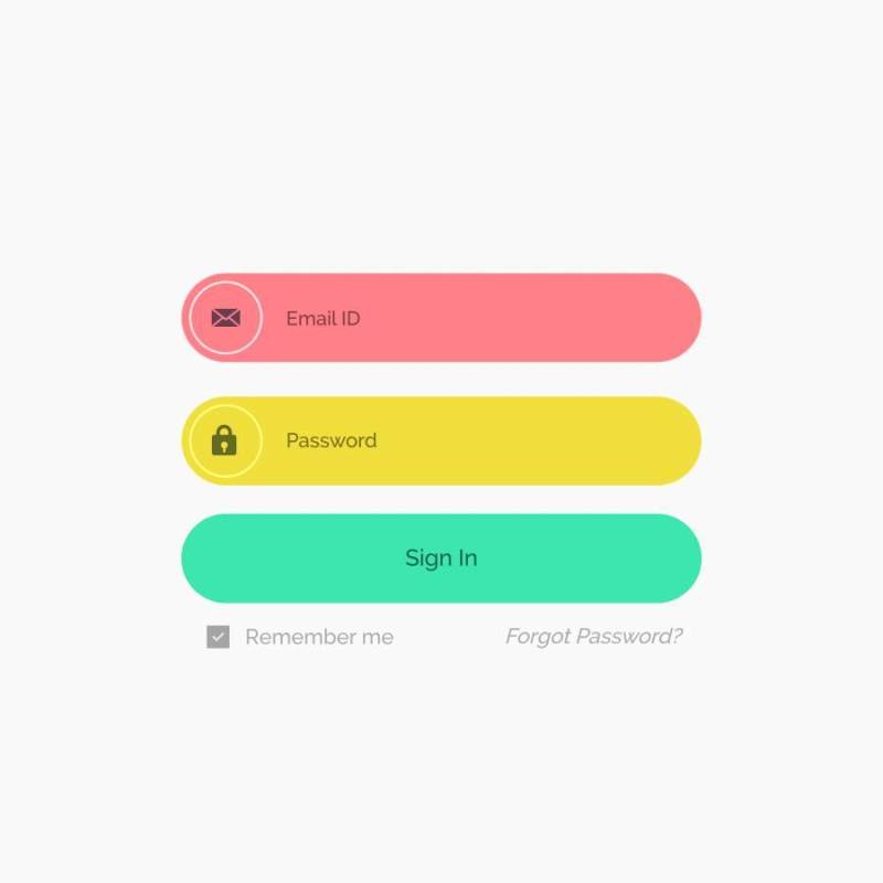 丰富多彩的时髦成员登录表单模板设计