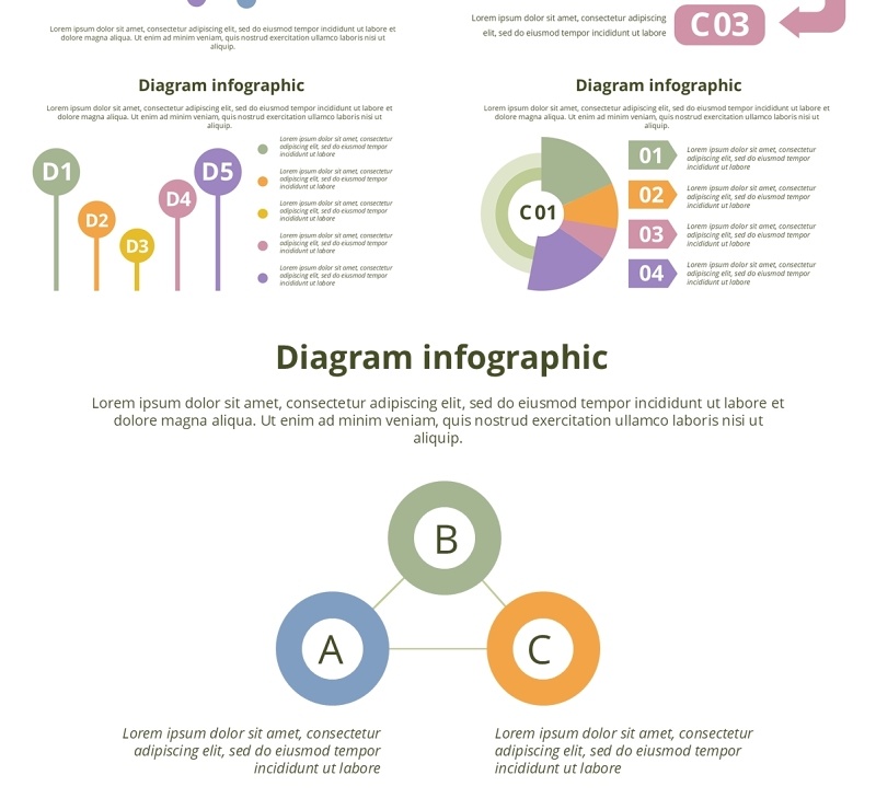 资讯信息图表PPT模板素材Diagram infographic