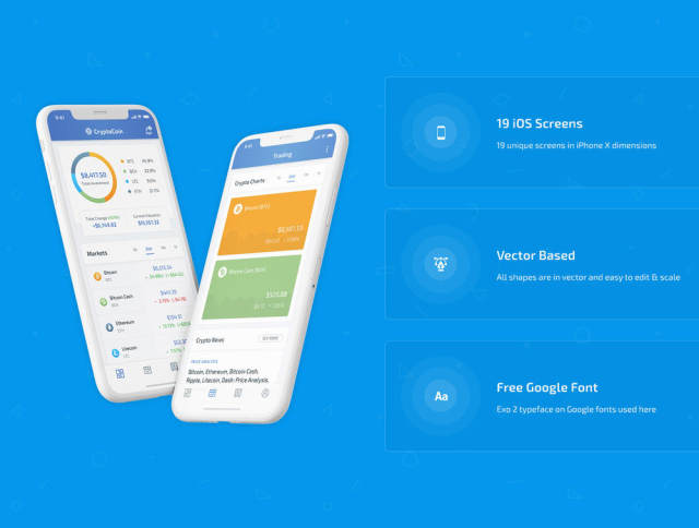 用于Sketch和XD的完美加密货币iOS应用程序UI工具包,CryptoCoin加密货币UI工具包 用于Sketch和XD的完美加密货币iOS应用程序UI工具包,CryptoCoin加密货币UI工具包