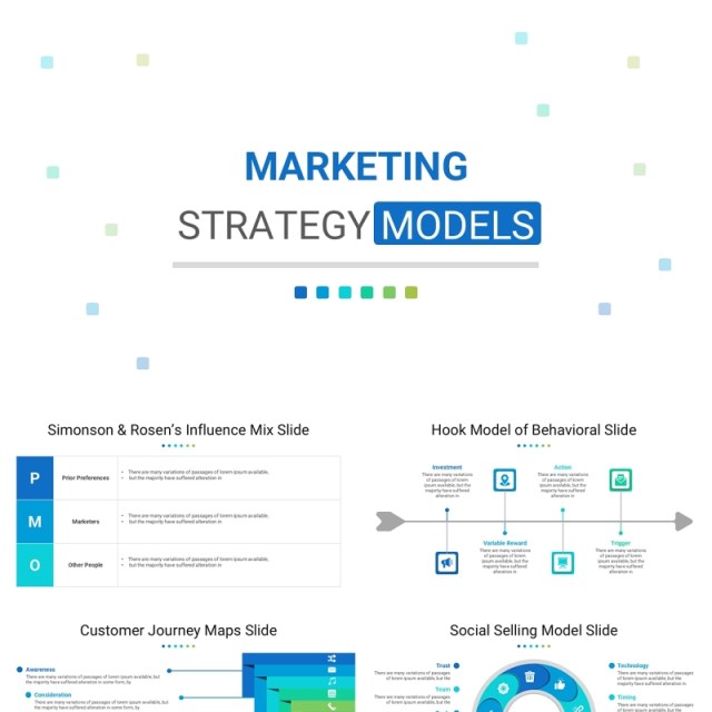 营销策略市场战略信息图PPT模板素材Marketing Strategy Model Template