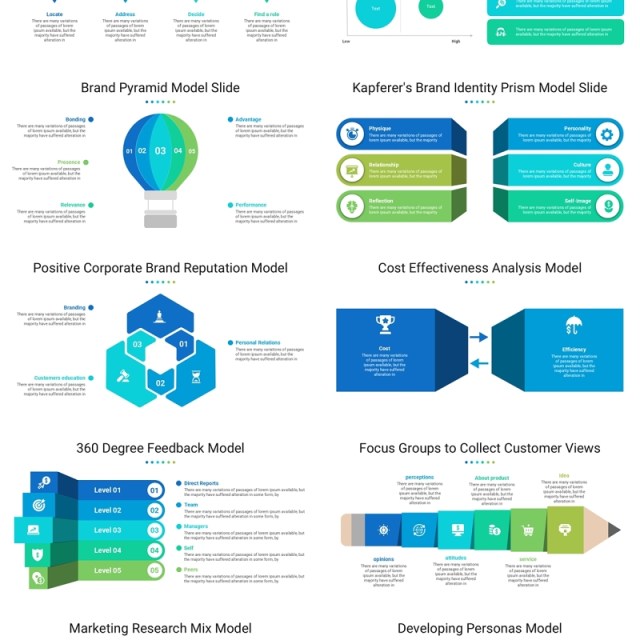 营销策略市场战略信息图PPT模板素材Marketing Strategy Model Template