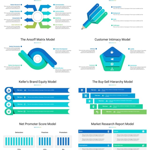 营销策略市场战略信息图PPT模板素材Marketing Strategy Model Template