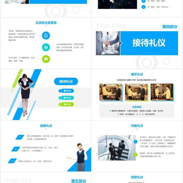 企业商务礼仪知识培训现代礼仪课程ppt模板