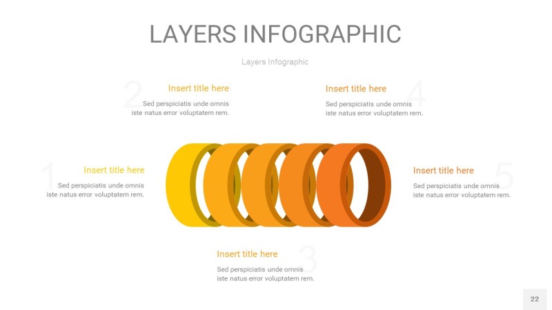 黄色3D分层PPT信息图22