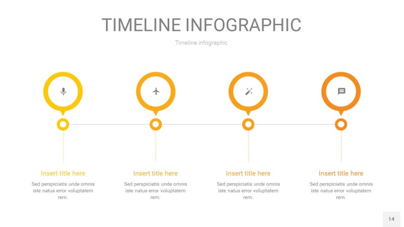 黄色时间轴PPT信息图14