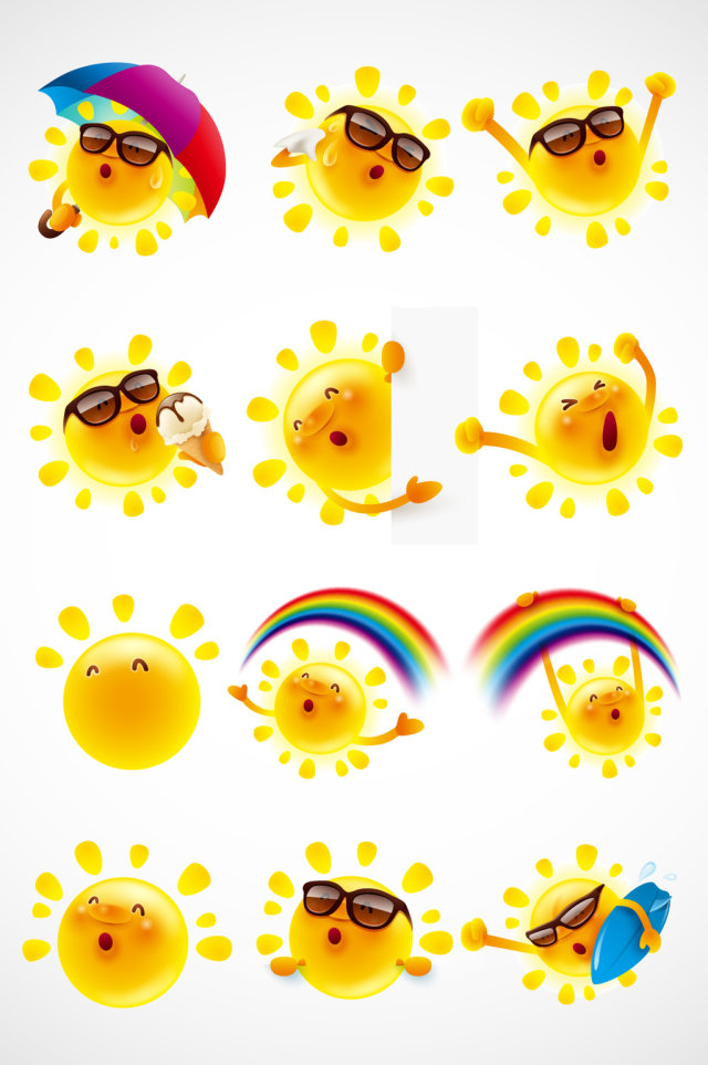 卡通太阳矢量素材 卡通太阳矢量素材