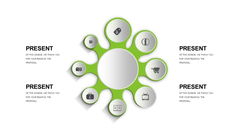 阳光绿立体商务品牌PPT图表-21