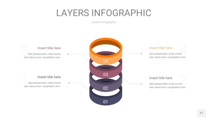 莫兰迪紫色3D分层PPT信息图21