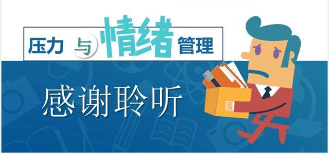 简约蓝色企业员工管理培训心态压力沟通情绪管理绩效PPT模板