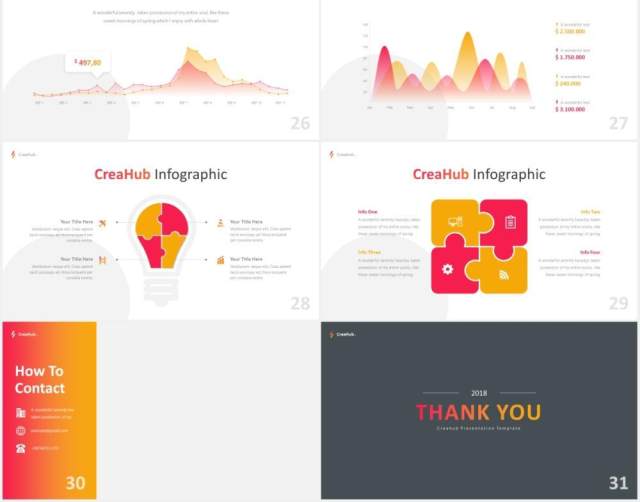商业商务图片版式设计PPT模板CreaHub - Business Powerpoint Template 商业商务图片版式设计PPT模板CreaHub - Business Powerpoint Template