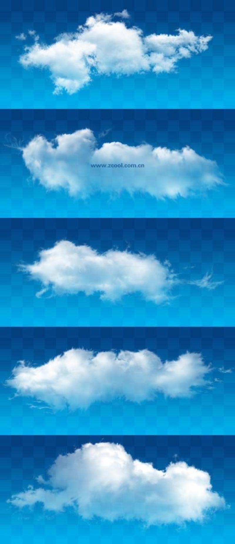 白云朵朵PSD分层高清图片（16—20）