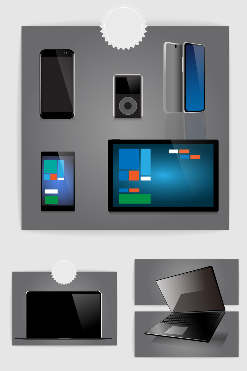 矢量安卓笔记本电脑平板手机素材