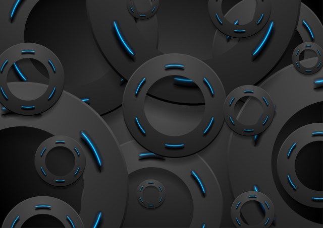 黑色和发光的霓虹蓝色圆圈背景EPS矢量设计素材black and glowing neon blue circles background 黑色和发光的霓虹蓝色圆圈背景EPS矢量设计素材black and glowing neon blue circles background
