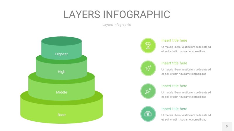 浅绿色3D分层PPT信息图5