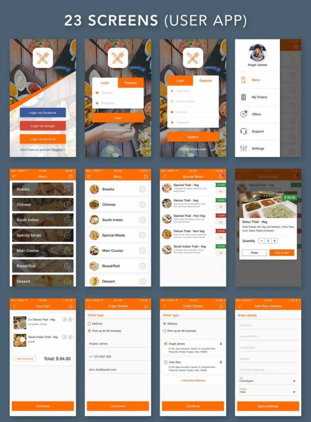 食品,餐厅,交货和供应商订购管理员和用户的UI工具包,食品订购管理员和用户 食品,餐厅,交货和供应商订购管理员和用户的UI工具包,食品订购管理员和用户