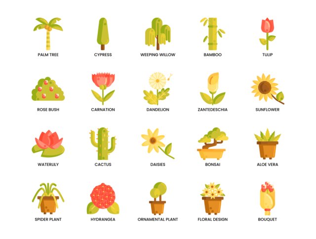 120园艺，植物，农业和农业的矢量图标。，120园艺图标|焦糖系列