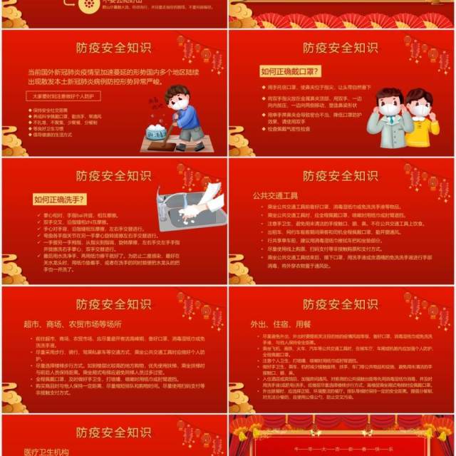 红色喜庆春节安全注意事项宣传教育PPT模板 红色喜庆春节安全注意事项宣传教育PPT模板