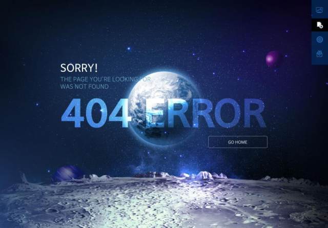 11款星空宇宙星球高级网页404错误页面PSD模板