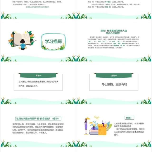 部编版高中语文必修二直面挫折学习描写课件PPT模板 部编版高中语文必修二直面挫折学习描写课件PPT模板