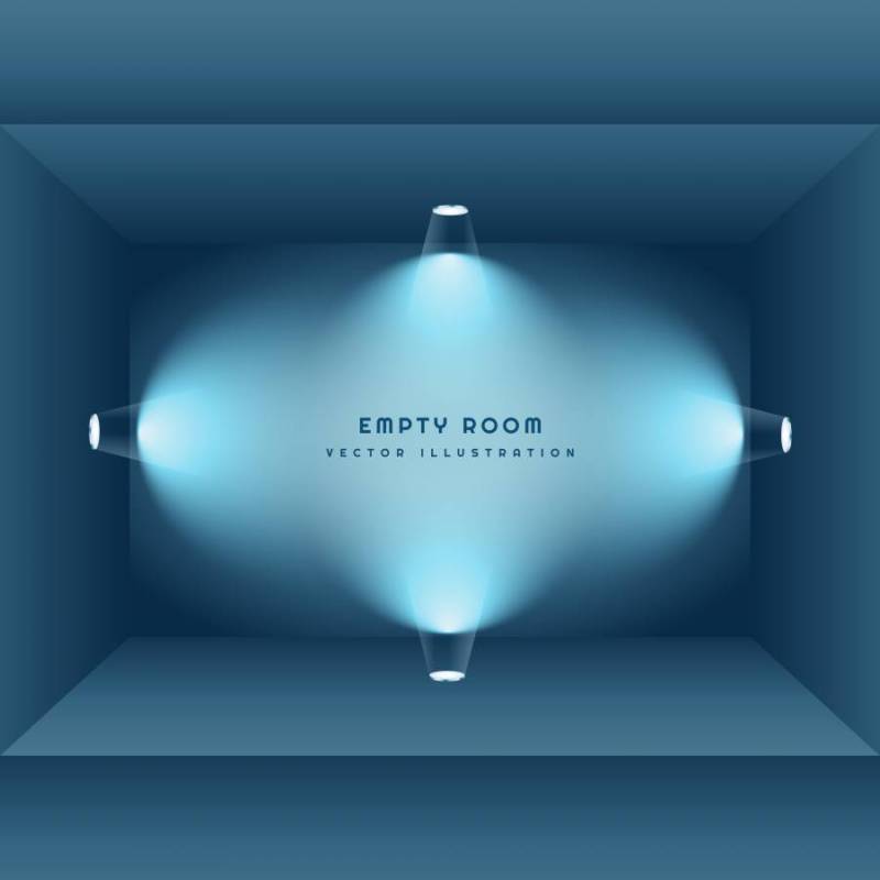 3d灯空荡荡的房间