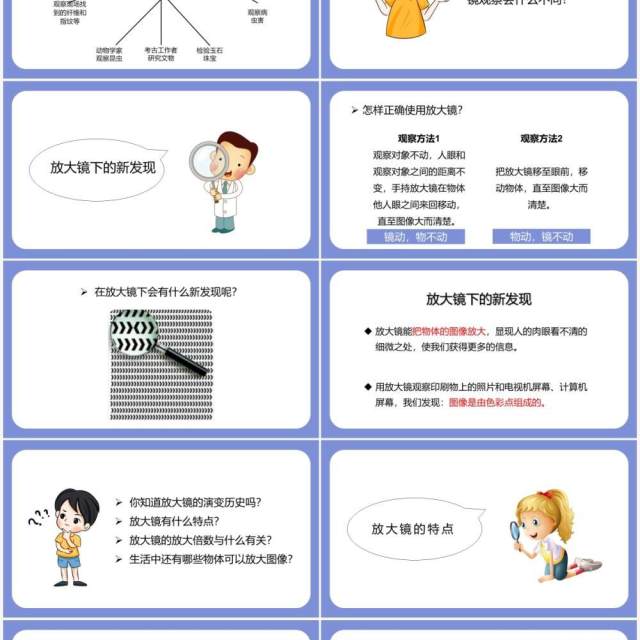 教科版六年级科学下册放大镜课件PPT模板 教科版六年级科学下册放大镜课件PPT模板