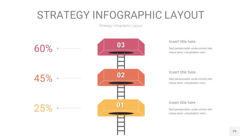 粉黄色战略计划统筹PPT信息图29