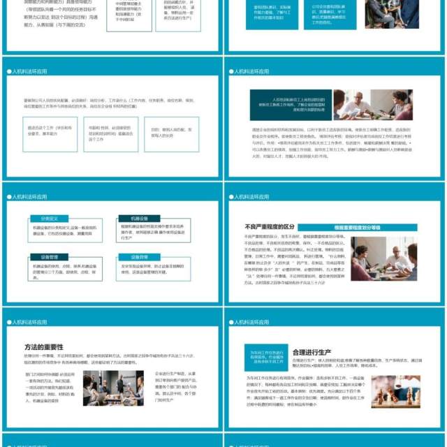 人机料法环4M1E在管理中的活学活用动态PPT模板