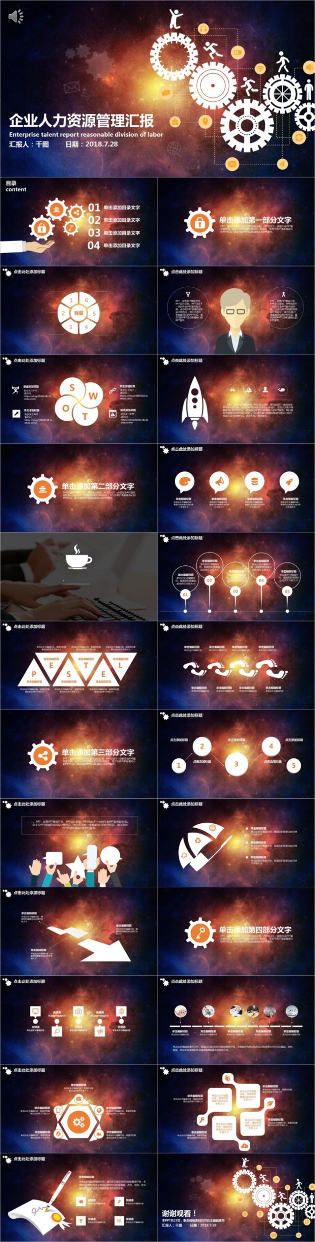 企业人力资源管理汇报PPT模板 企业人力资源管理汇报PPT模板