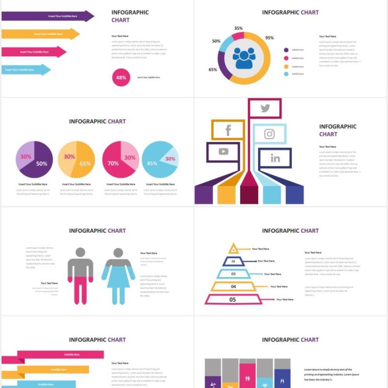 可视化信息图表PPT模板Chart Infographic Powerpoint Template