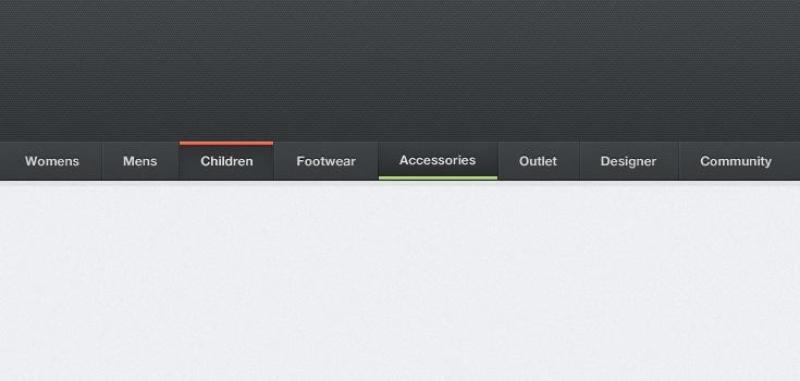 质感网页导航—psd分层素材