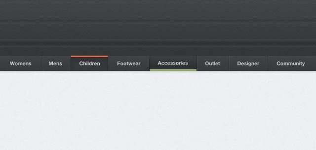 质感网页导航—psd分层素材