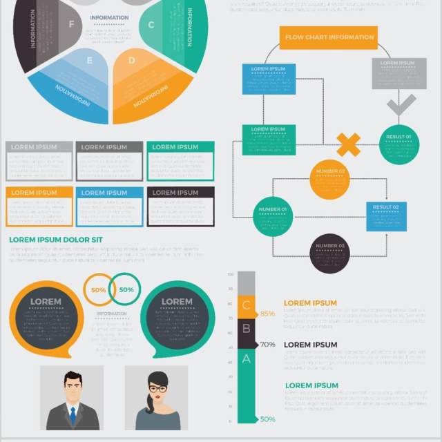 大信息图表元素设计Big Infographics Elements