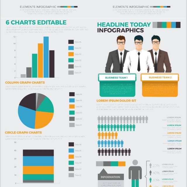 大信息图表元素设计Big Infographics Elements