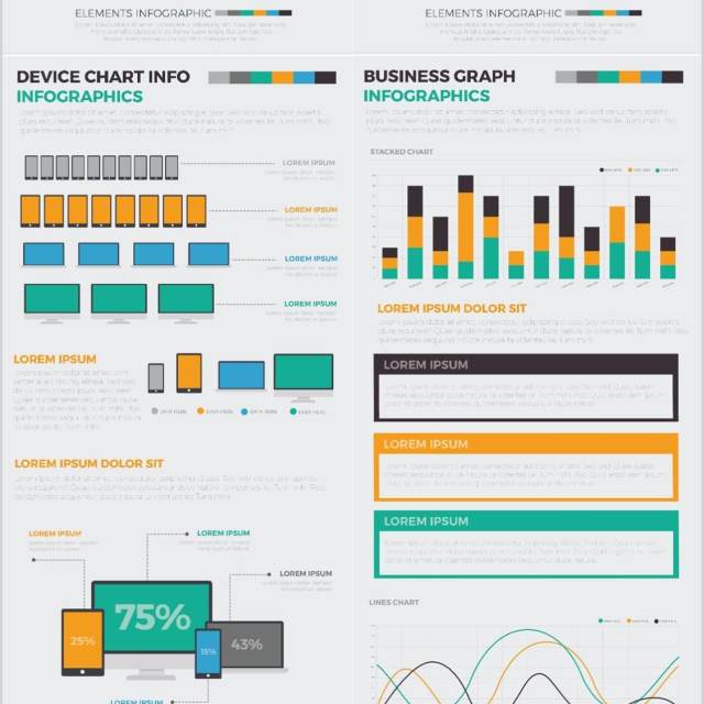 大信息图表元素设计Big Infographics Elements