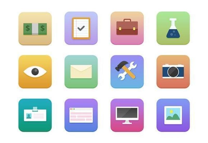 surfing icons psd