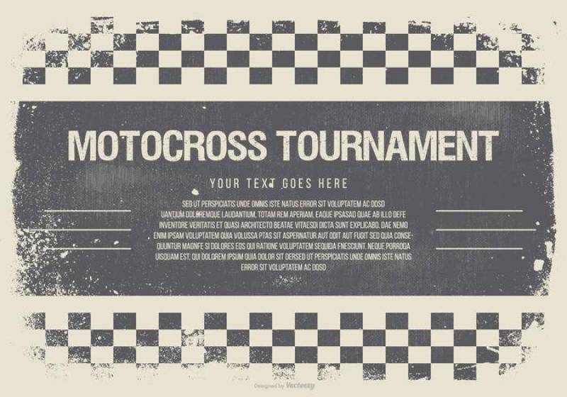 Grunge摩托车越野赛的插图