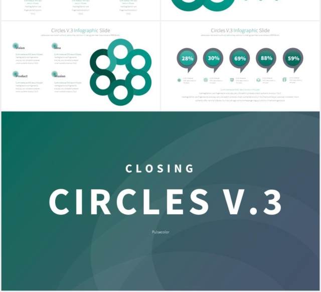 11套色系圆圈并列圆形PPT可视化素材CIRCLES V.3 - PowerPoint Infographics 11套色系圆圈并列圆形PPT可视化素材CIRCLES V.3 - PowerPoint Infographics