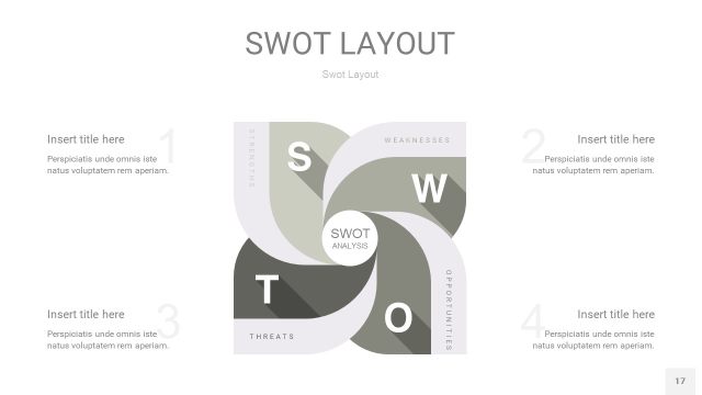灰色SWOT图表PPT17 灰色SWOT图表PPT17