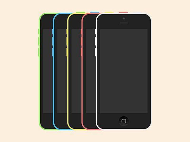 iPhone 5C Flat Mockups