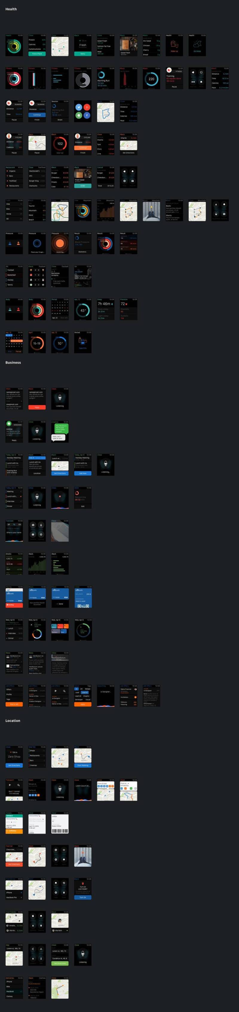 Apple Watch UI Kit