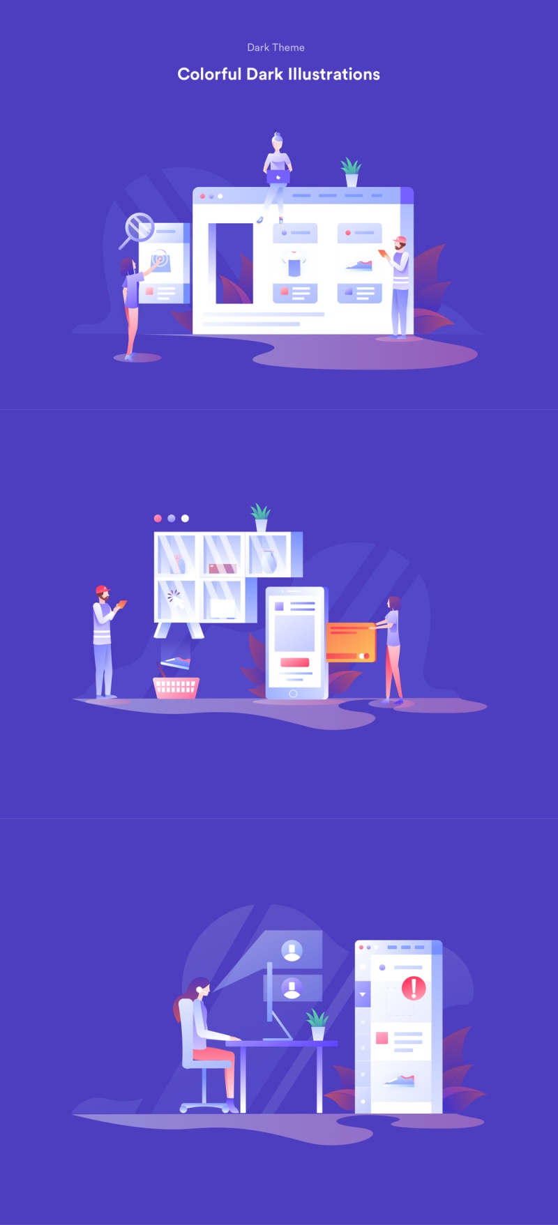 电子商务插图包用于移动和桌面，电子商务插图