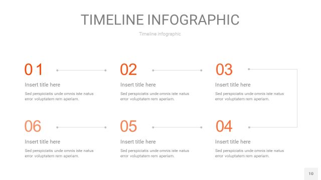 橘红色时间轴PPT信息图10