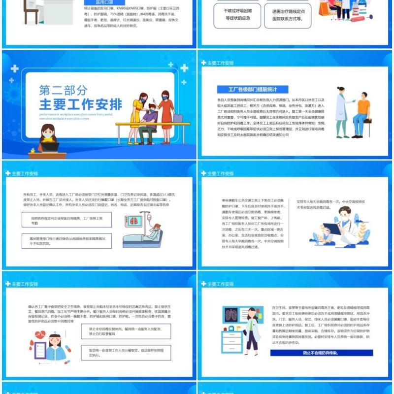 企业工厂复工疫情预防方案动态PPT模板