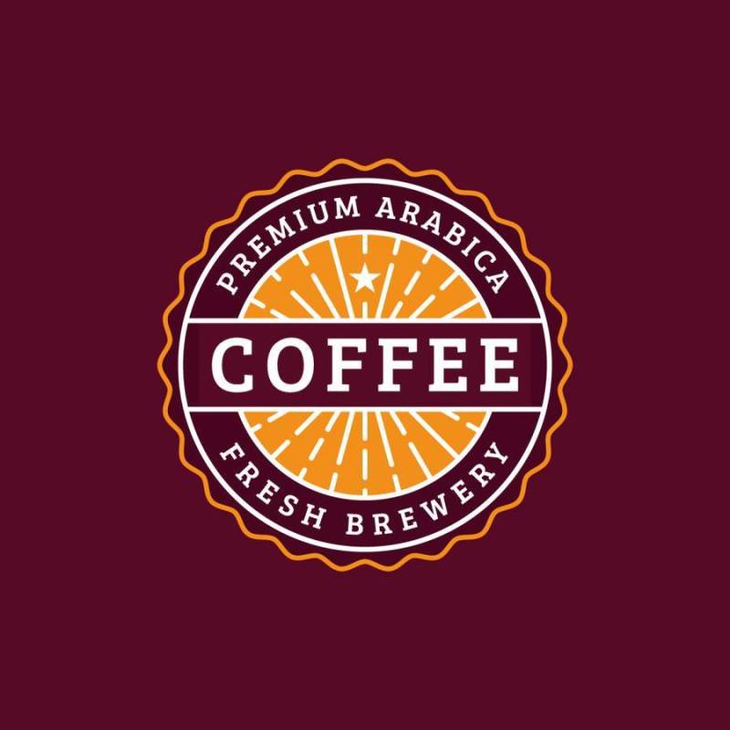 复古咖啡徽章